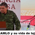 CIUDAD DE MÉXICO, 01JUNIO2022.- Andrés Manuel López Obrador, presidente de México, encabezó la conferencia matutina en la que se trató el tema de las afectaciones derivadas del huracán Agatha y presentación de la sección “Quién es quién en las mentiras”. El mandatario estuvo acompañado de: Ana Elizabeth García Vilchis, directora de Redes de la Coordinación General de Comunicación Social y Vocería de Presidencia; Luis Cresencio Sandoval, secretario de la Defensa Nacional y Rafael Ojeda Durán, secretario de Marina. 
FOTO: MARIO JASSO/CUARTOSCURO.COM